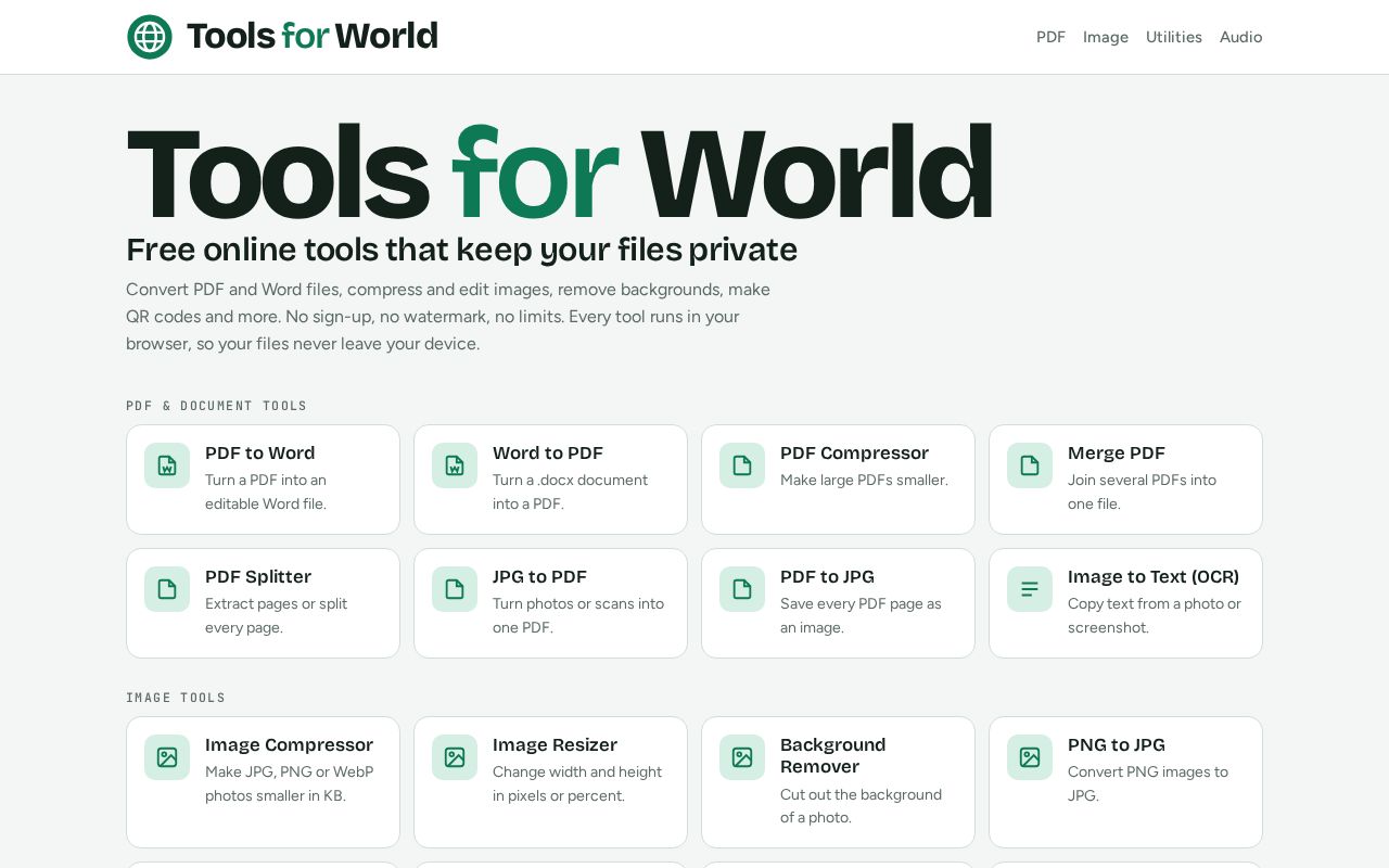 Preview of Toolsforworld