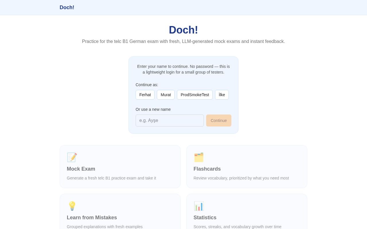 Preview of Code-base of Doch! Project