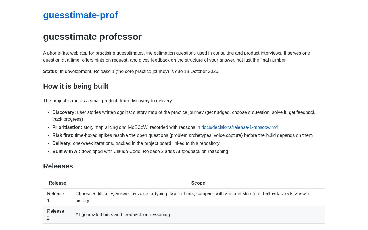 Preview of Guesstimate Prof