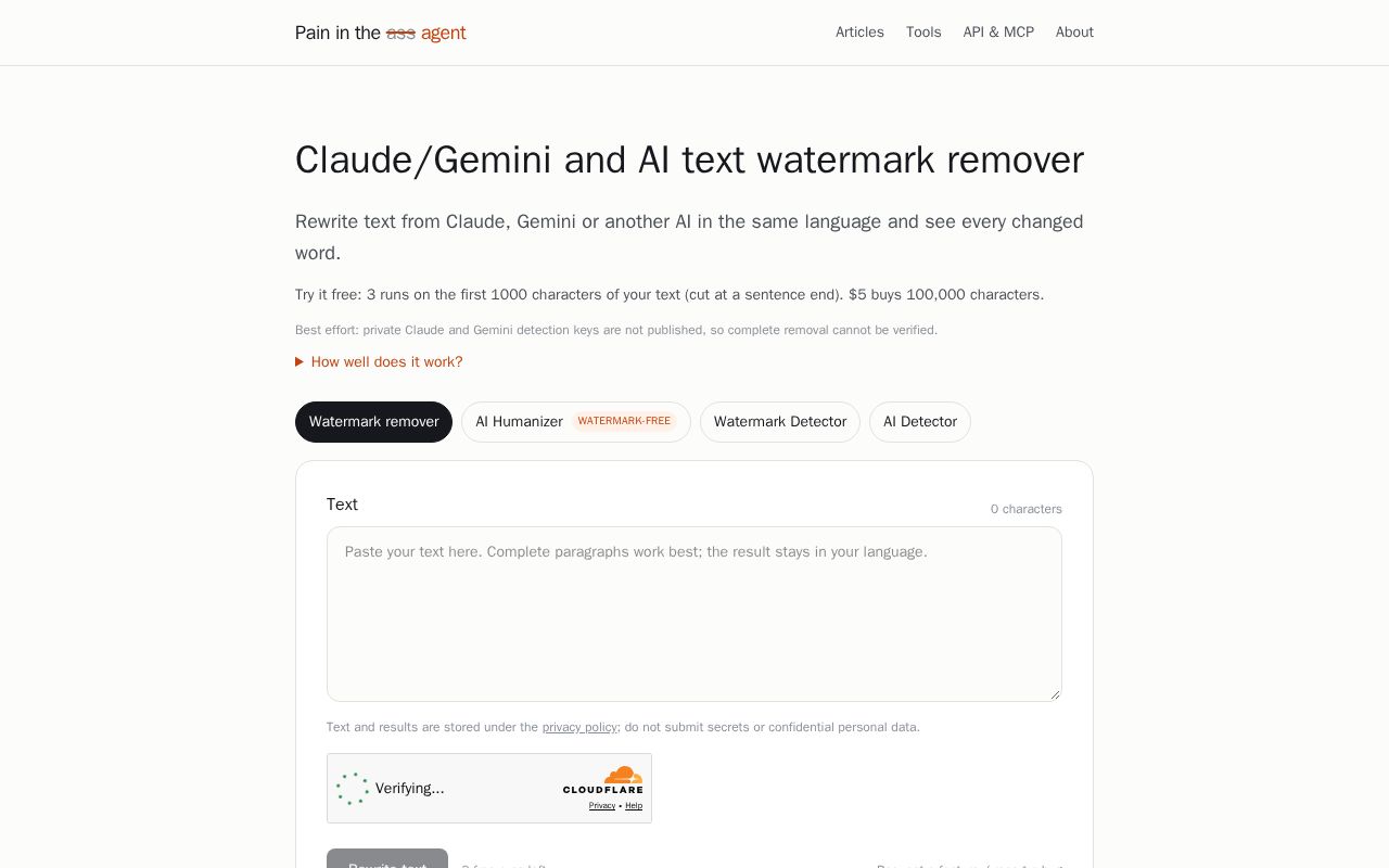 Preview of Claude Watermark Remover