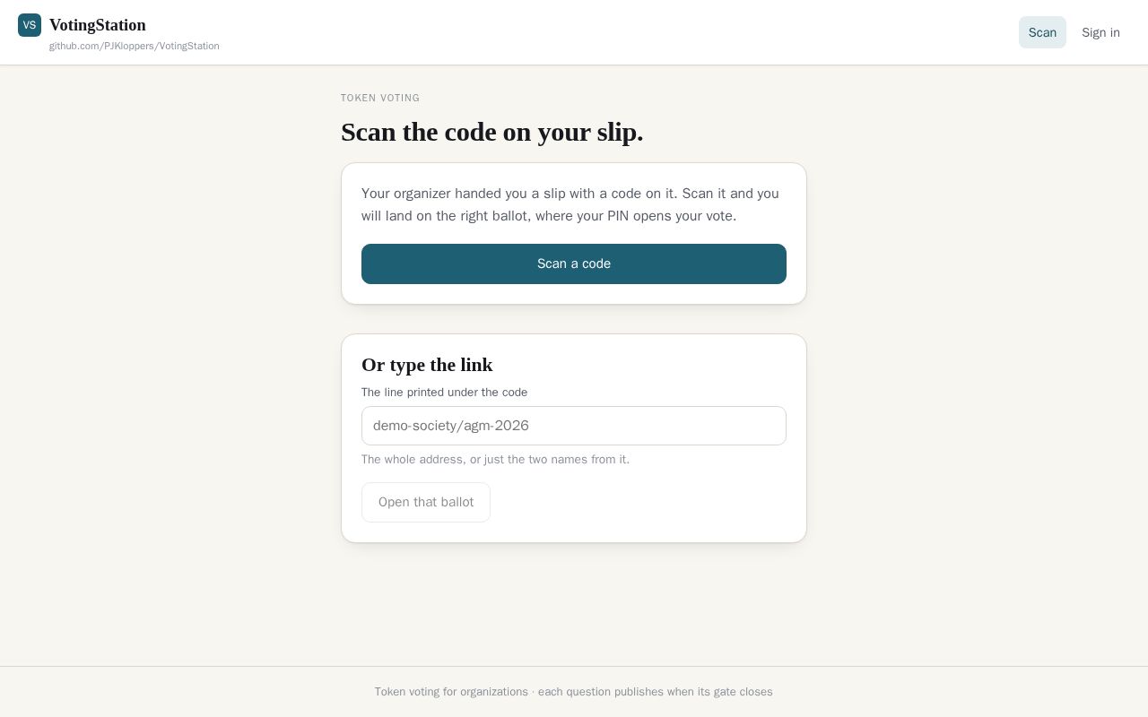 Preview of VotingStation