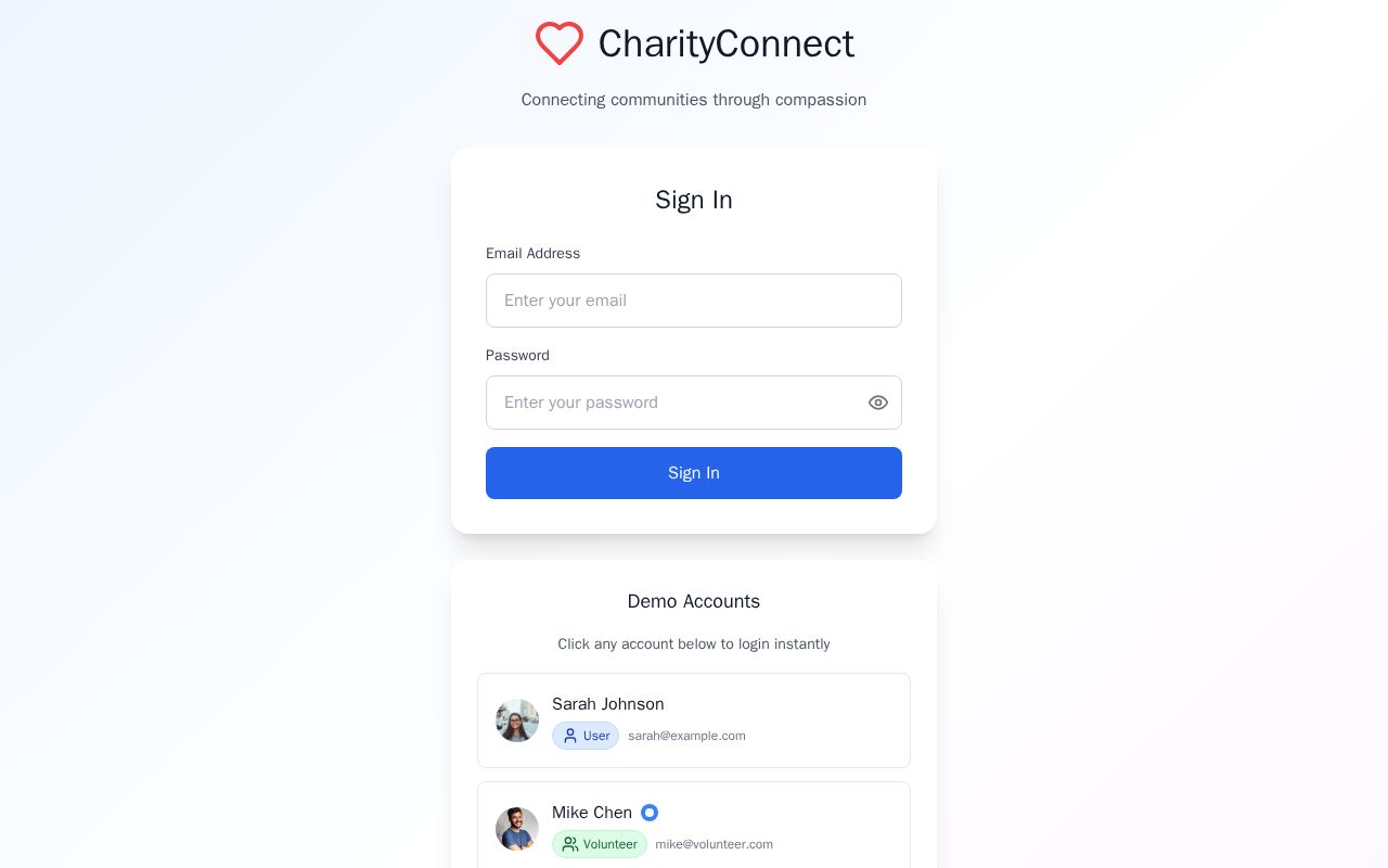 Preview of CharityConnect
