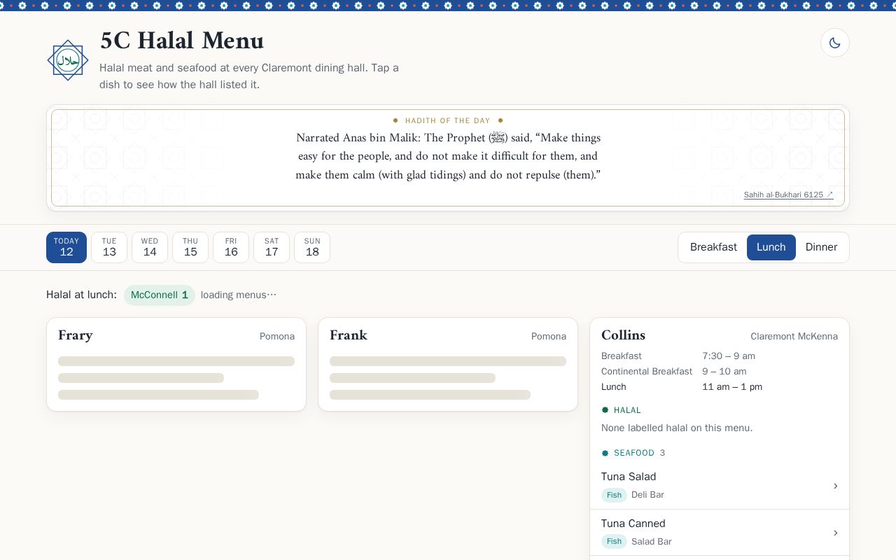Preview of 5c Halal Menu