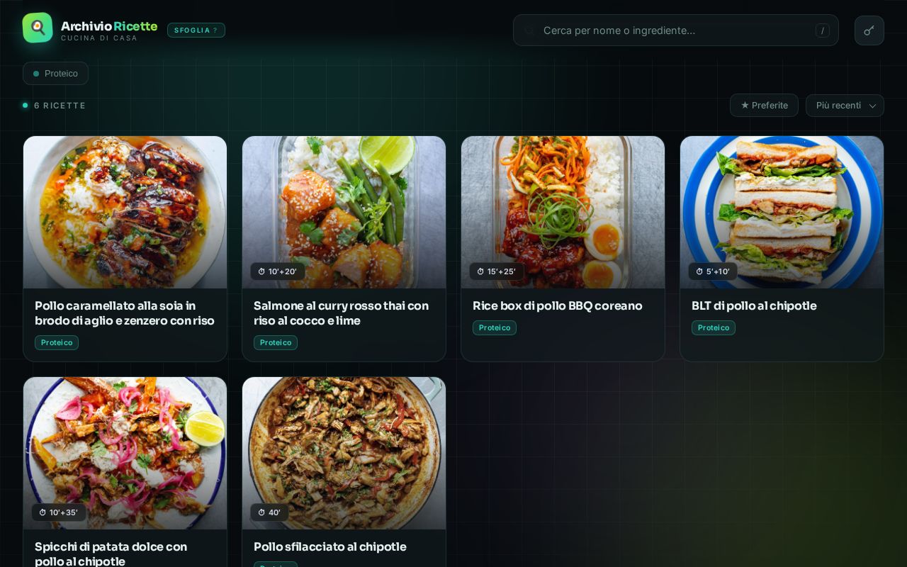 Preview of Archivio Ricette