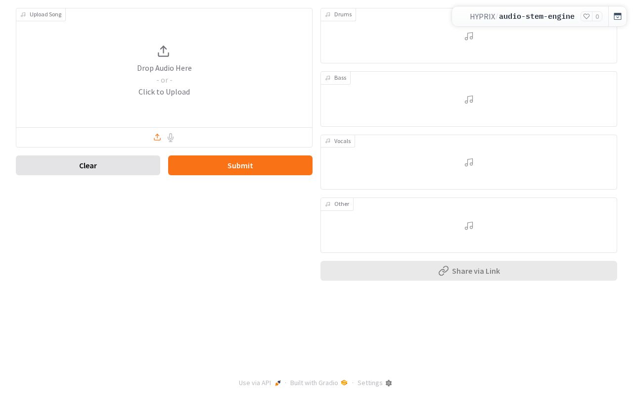 Preview of Audio Stem Engine