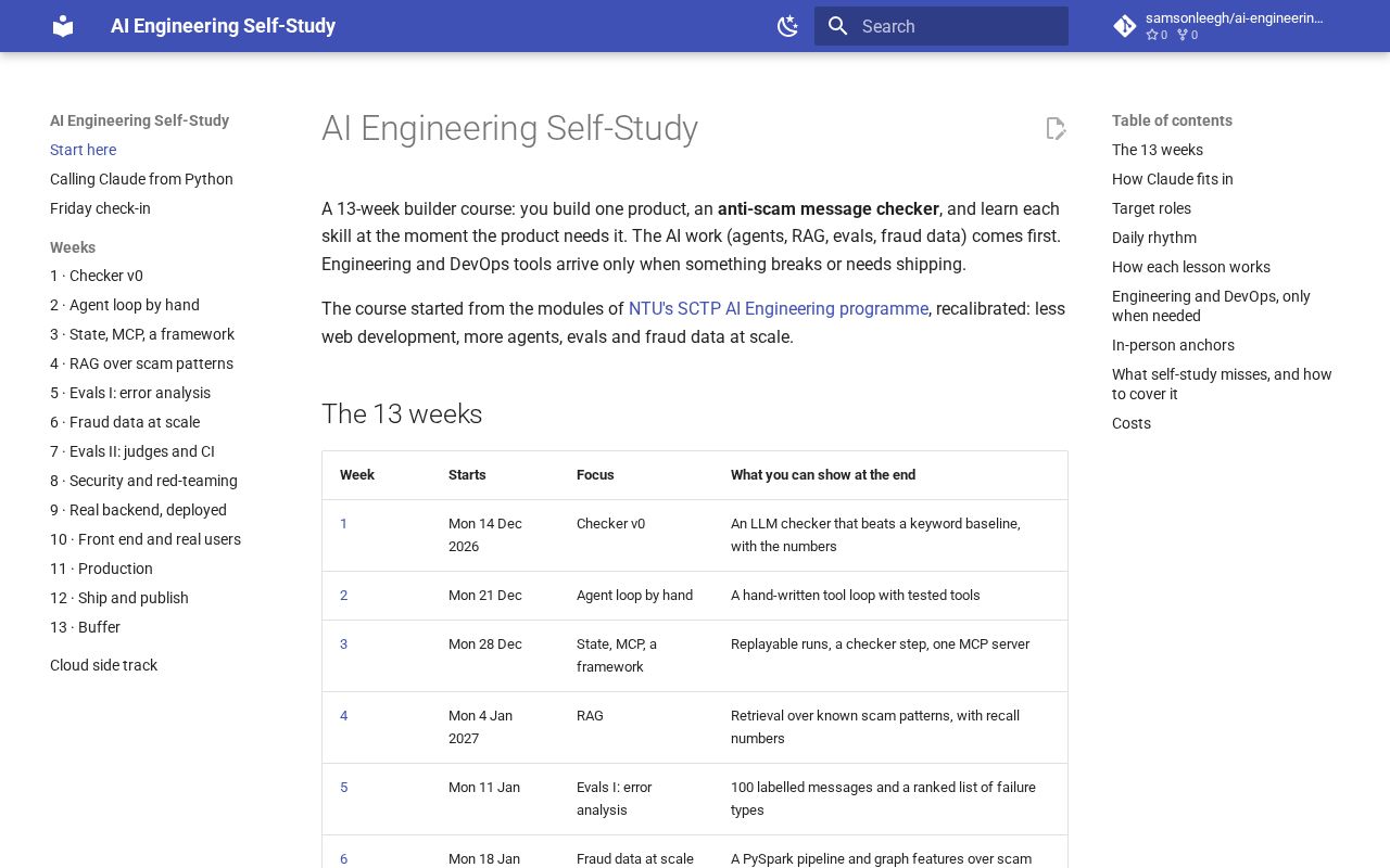 Preview of AI Engineering Self-Study