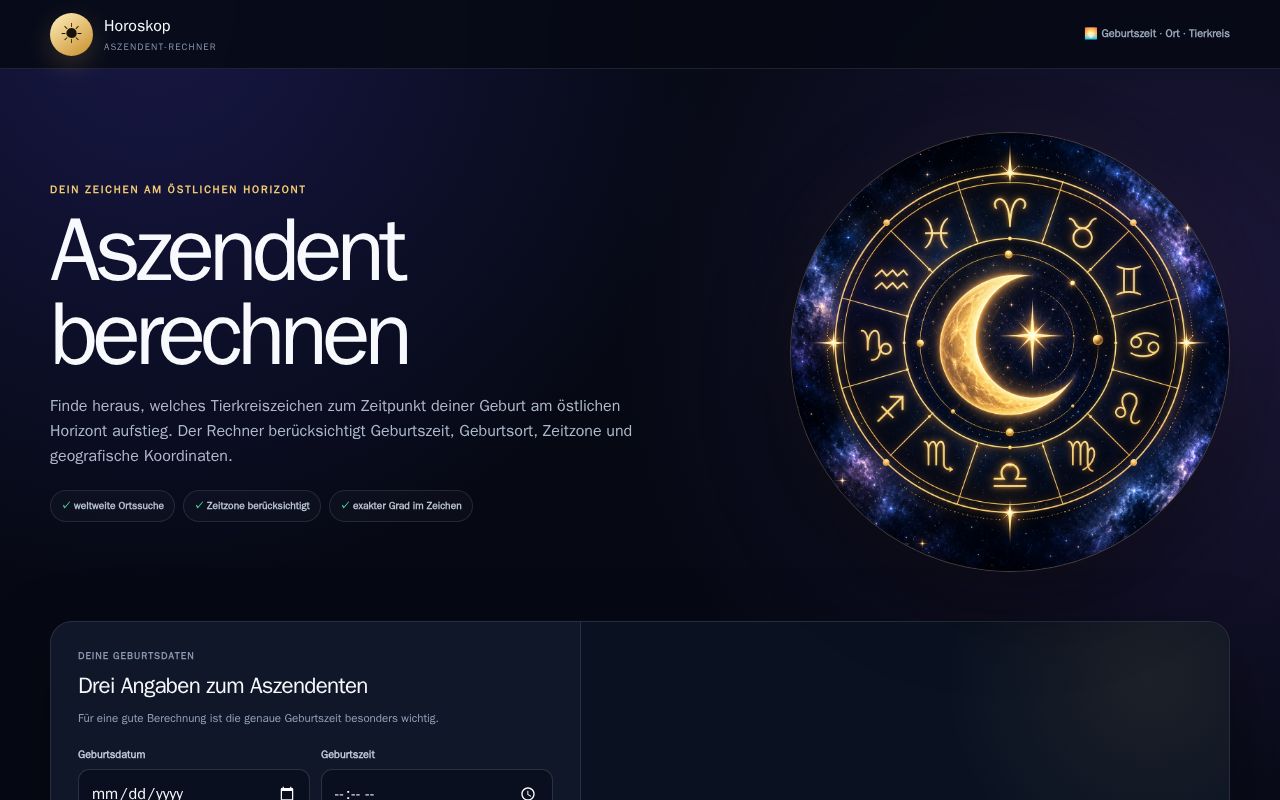 Preview of Aszendent Rechner