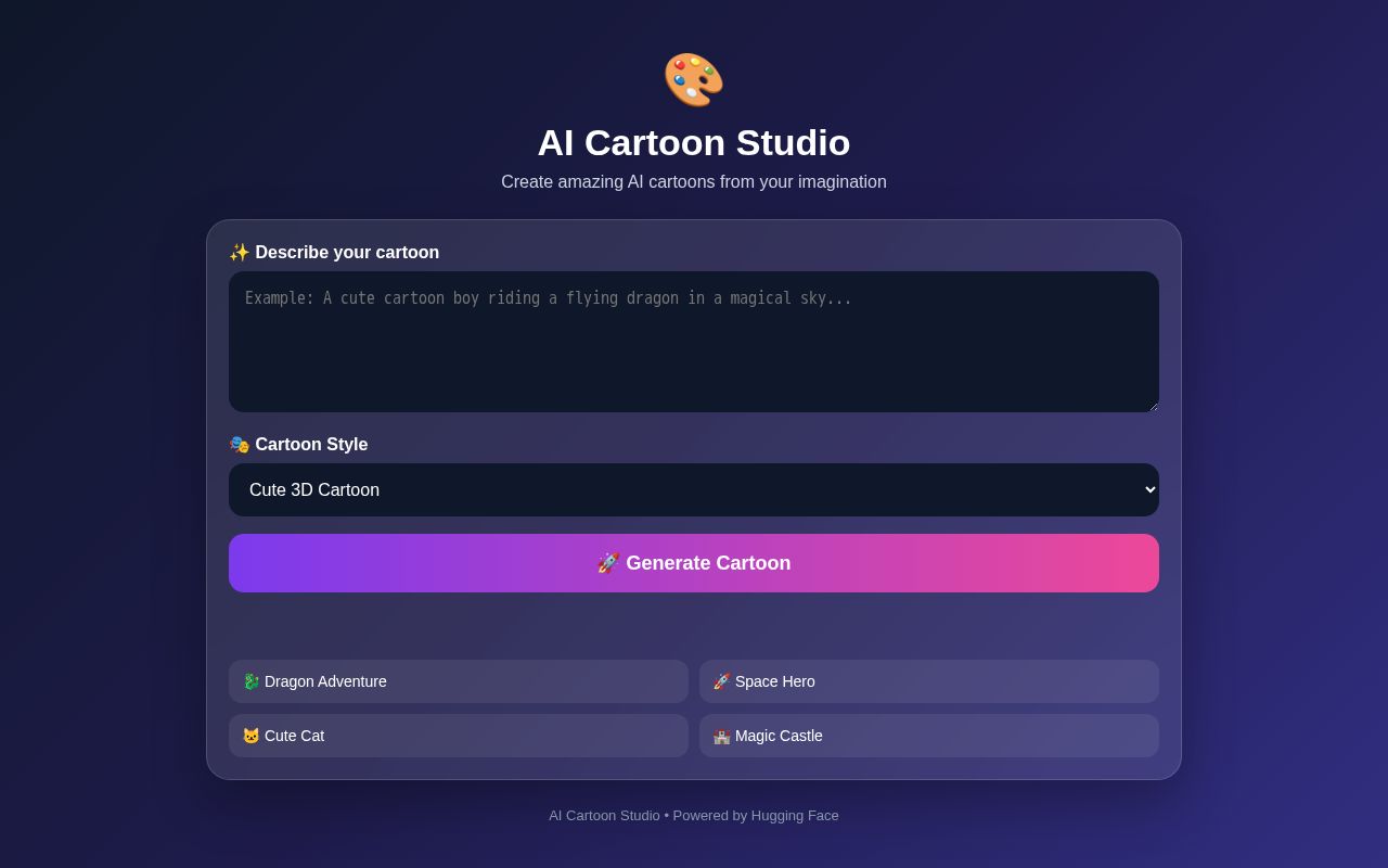 Preview of Ai Cartoon Studio