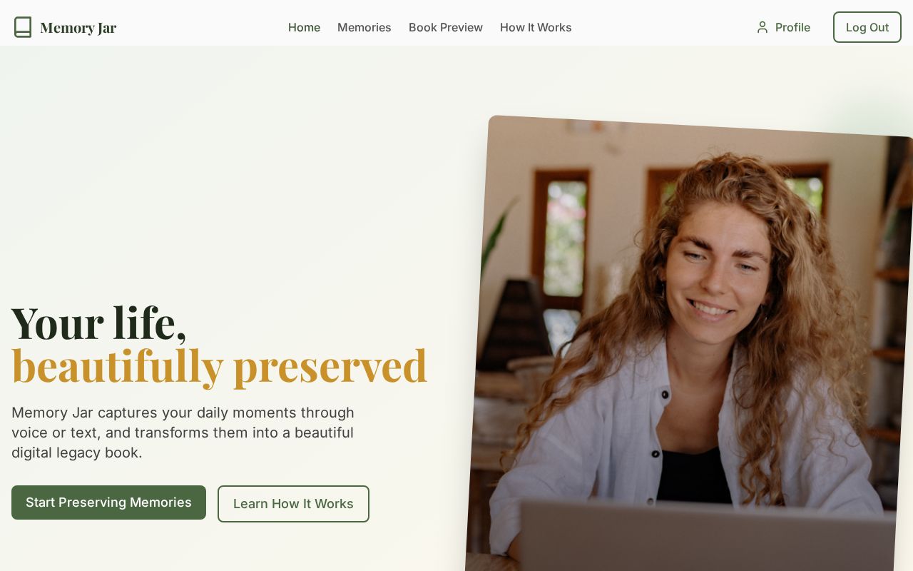Preview of Memory Jar: Your Life, Told Back to You