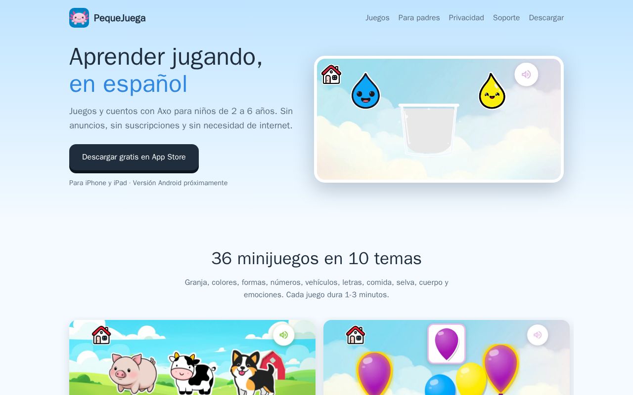 Preview of Pequejuega Web