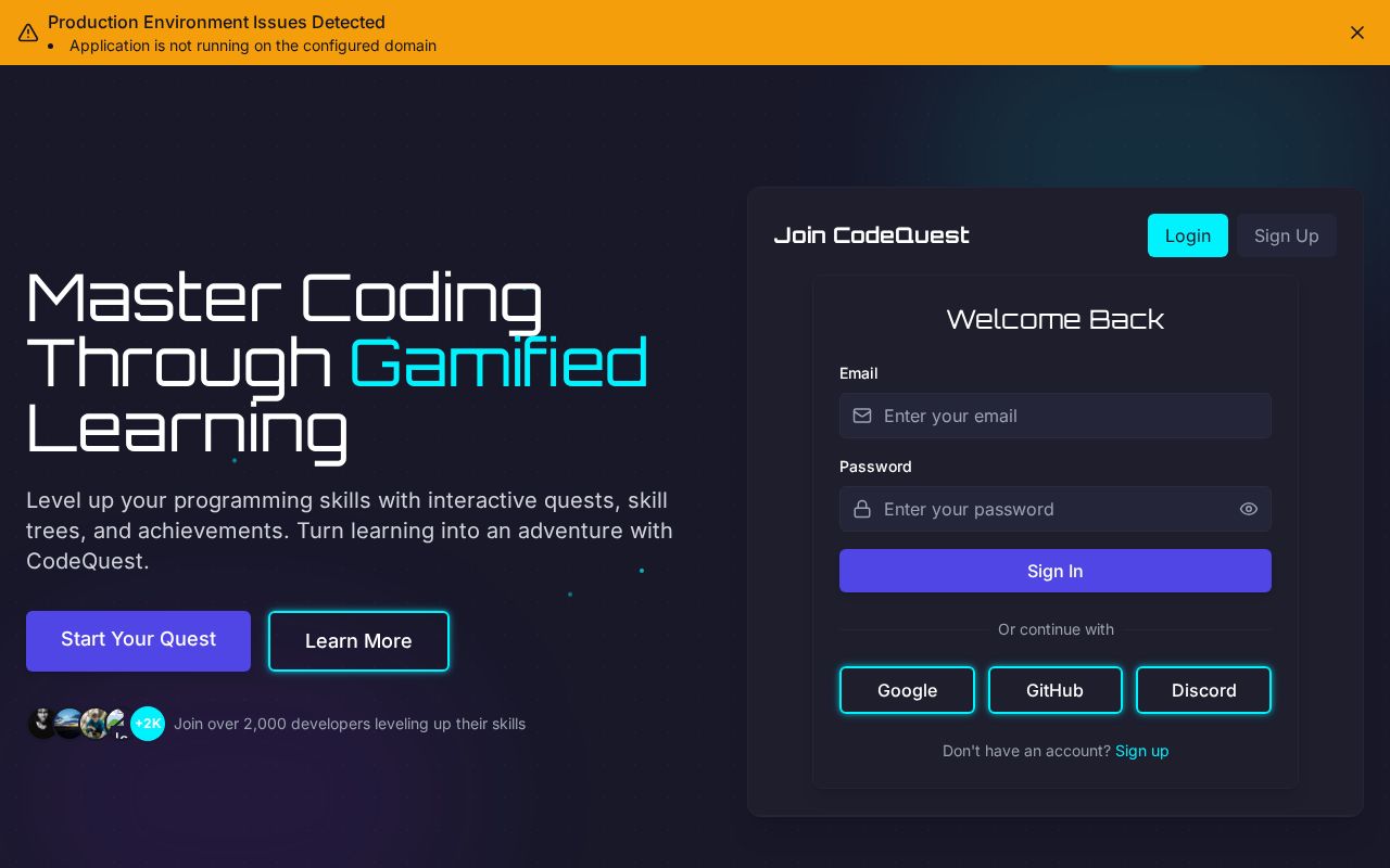 Preview of CodeQuest-AI