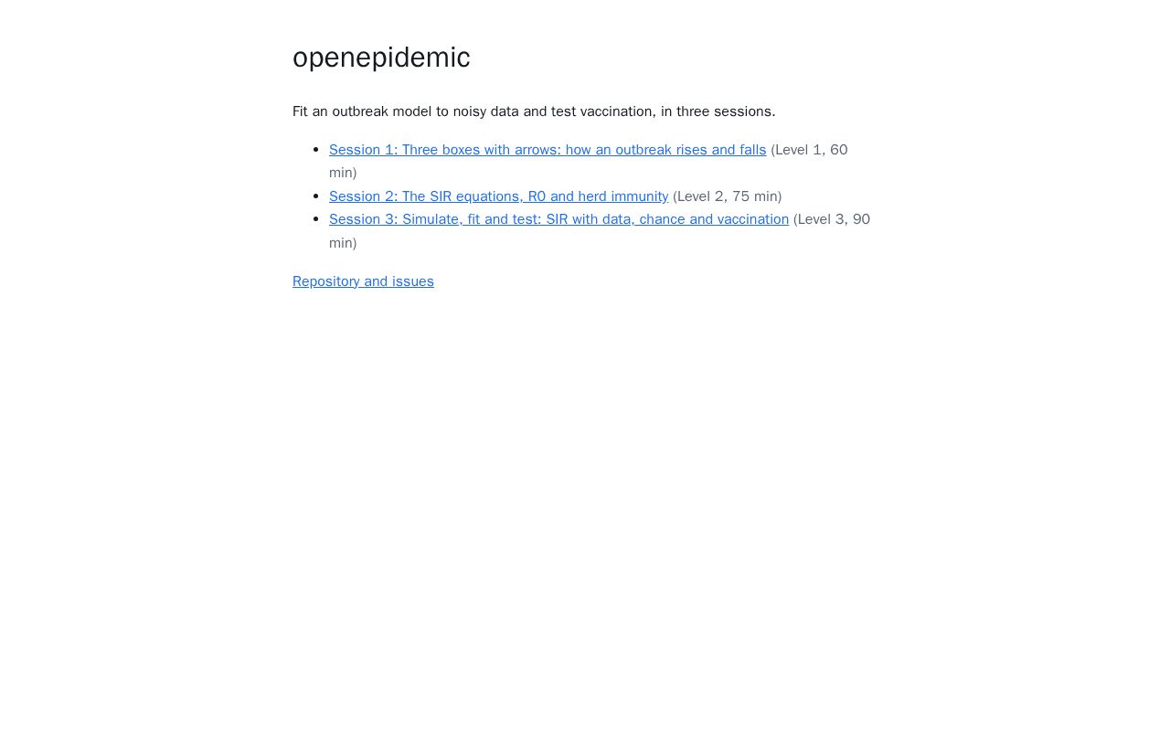 Preview of Openepidemic