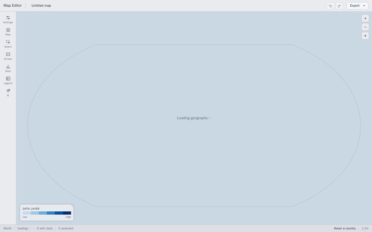 Preview of CountriesIRL Map Editor