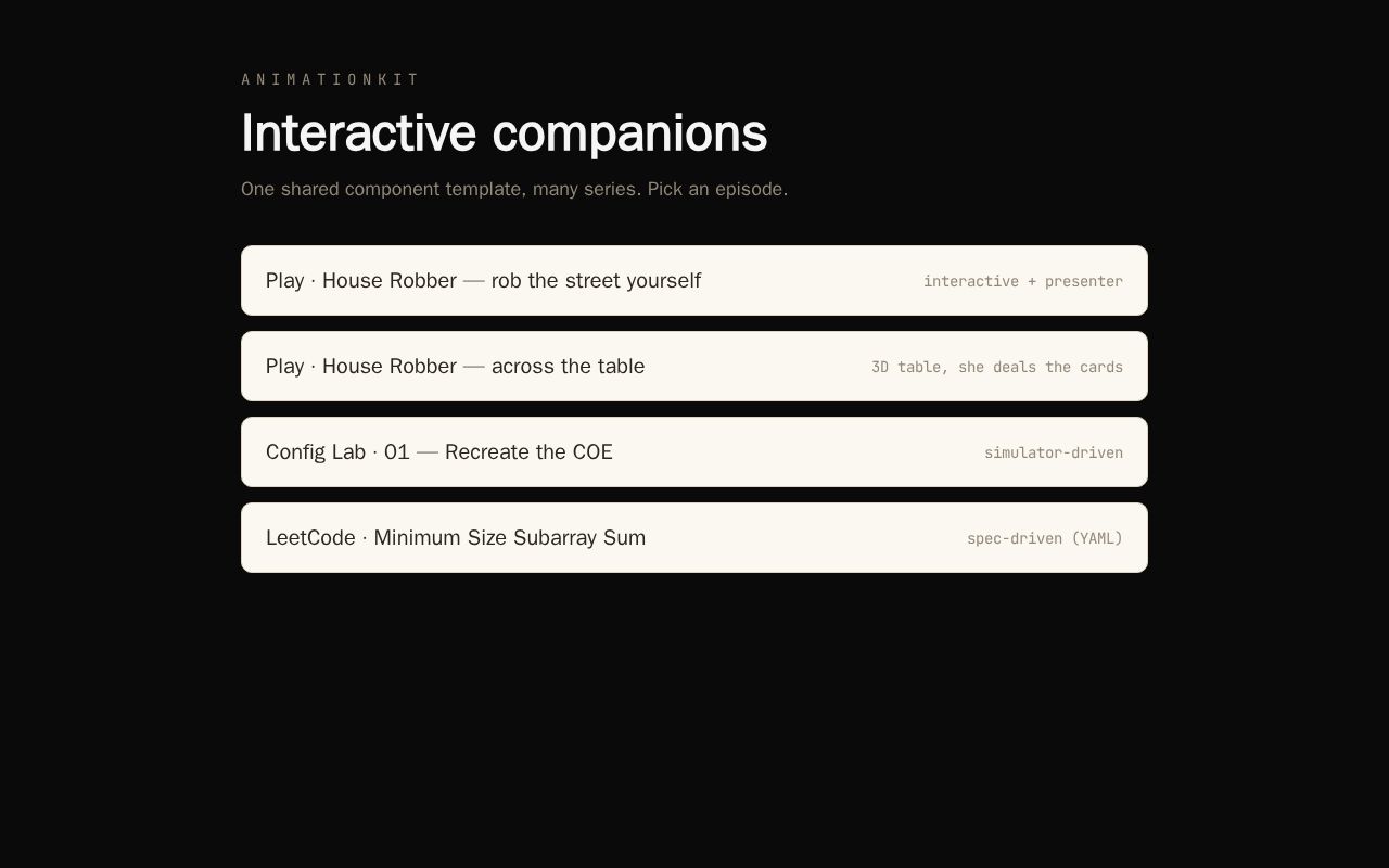 Preview of Animationkit Site