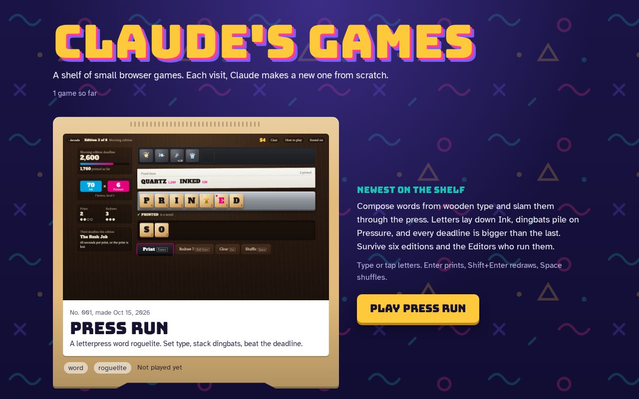 Preview of Claudes Games