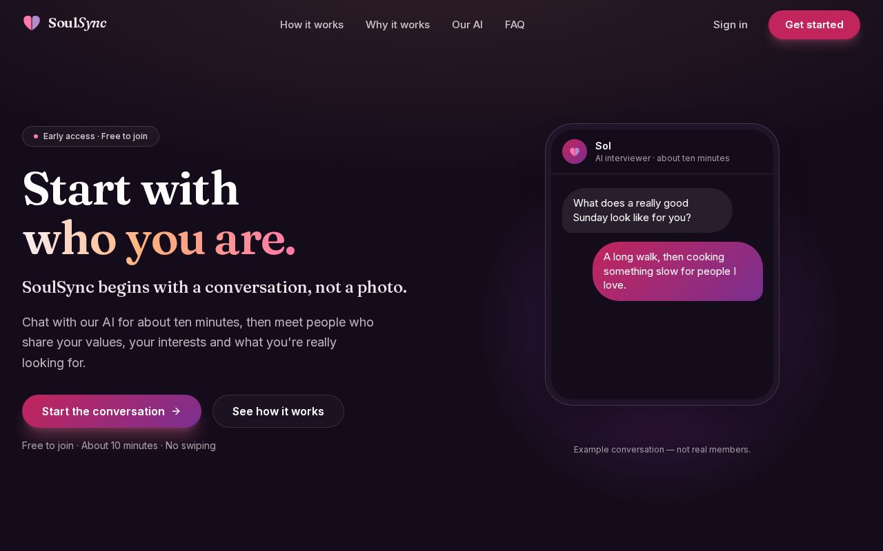 Preview of SoulSync AI