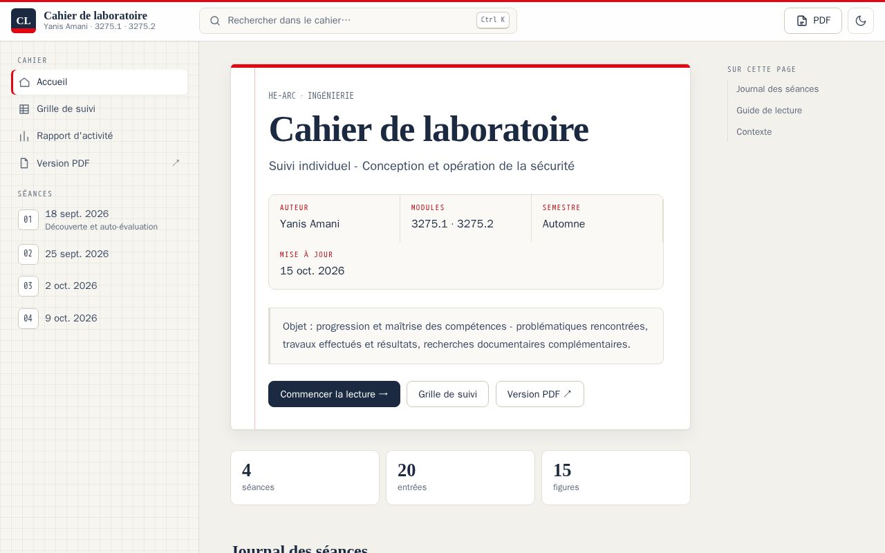 Preview of Cahier De Laboratoire