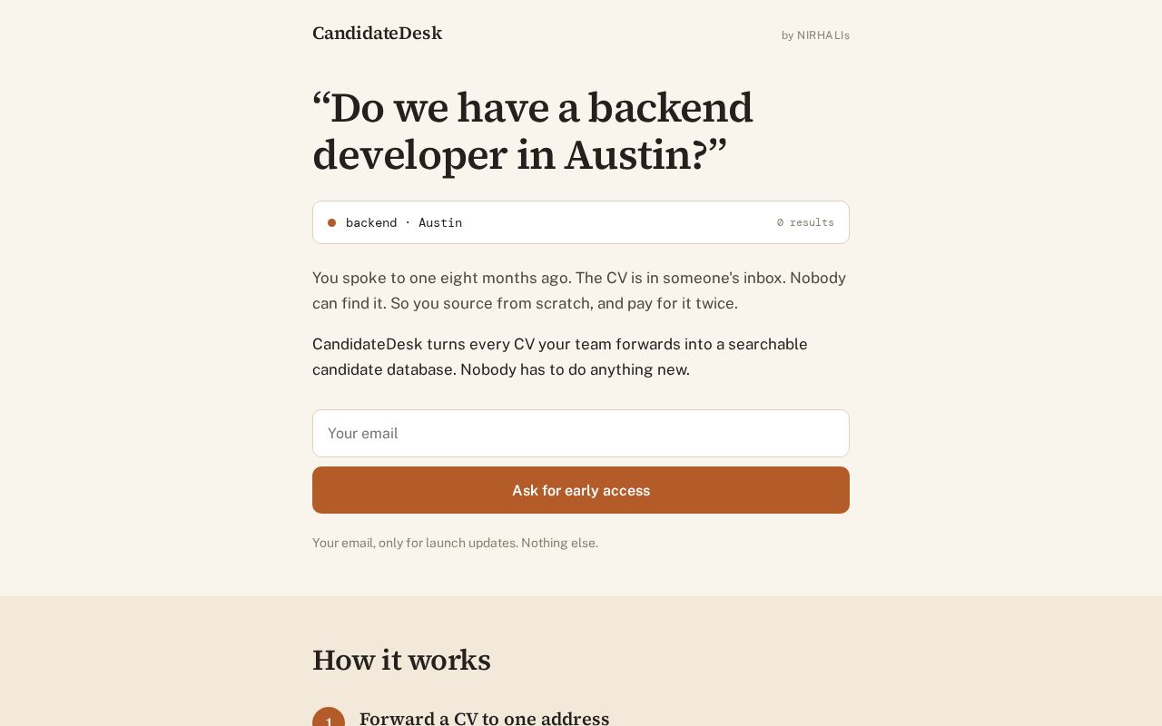Preview of CandidateDesk
