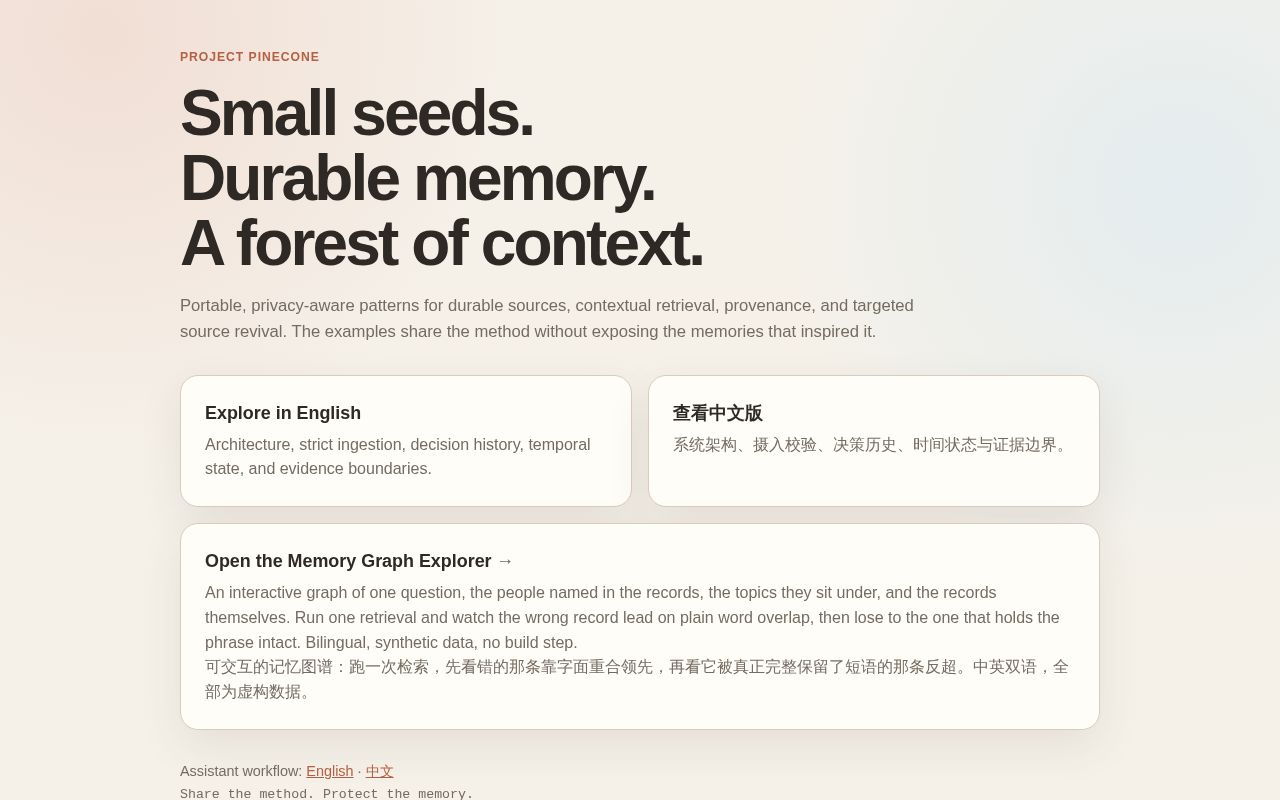 Preview of Project Pinecone