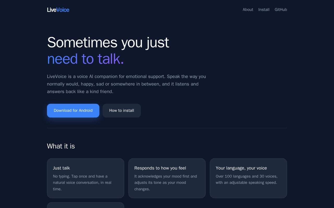 Preview of LiveVoice