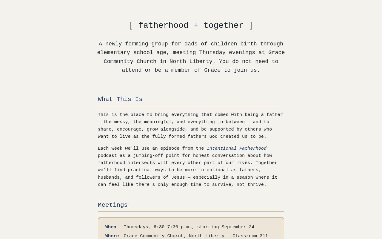 Preview of Fatherhood Together