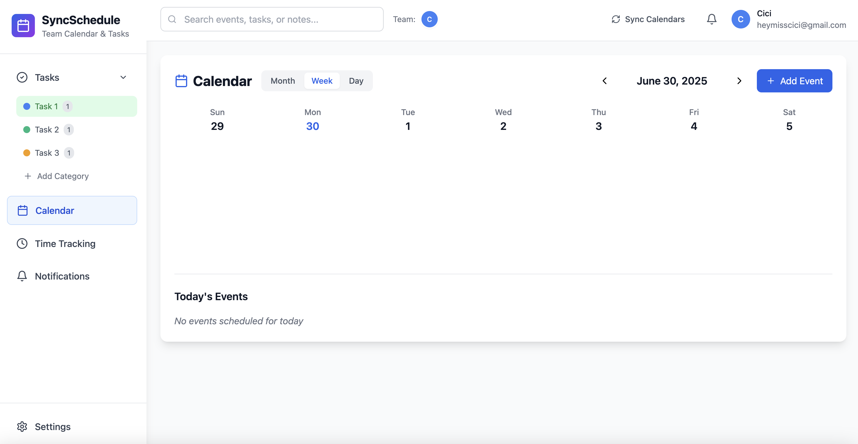 Preview of SyncSchedule