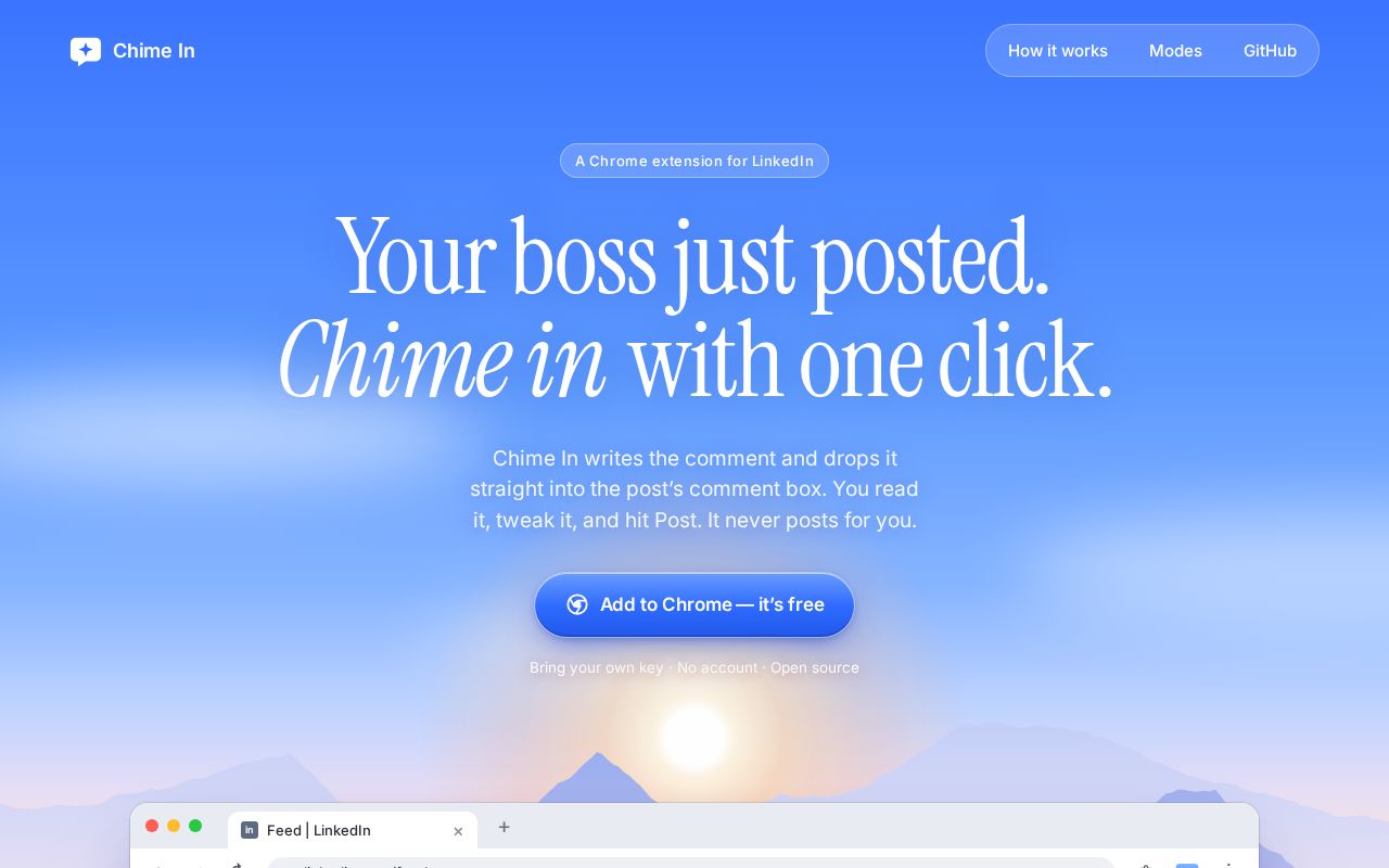 Preview of Chime In