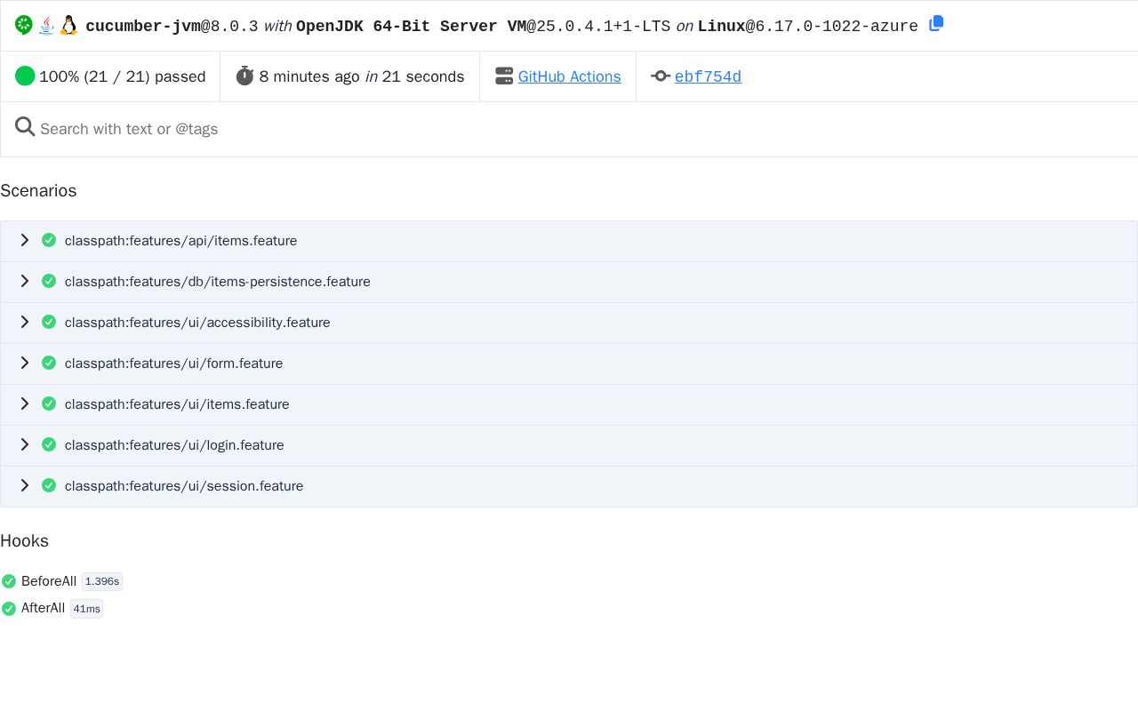 Preview of Selenium Java Cucumber Framework