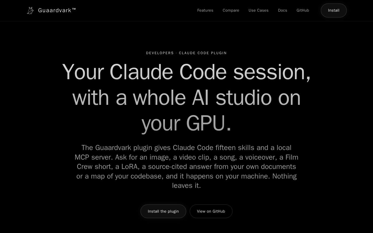 Preview of Guaardvark plugin for Claude Code
