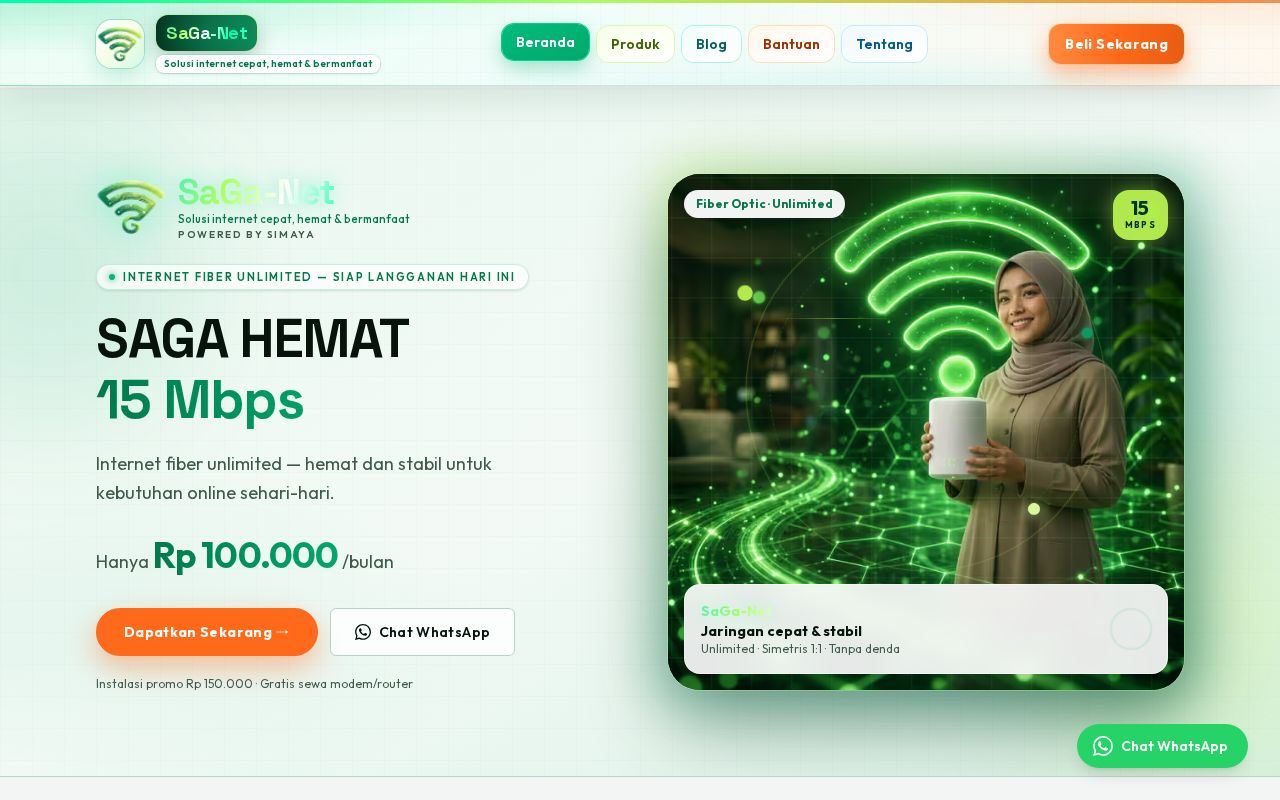 Preview of SaGa-Net WiFi marketing site (Next.js)