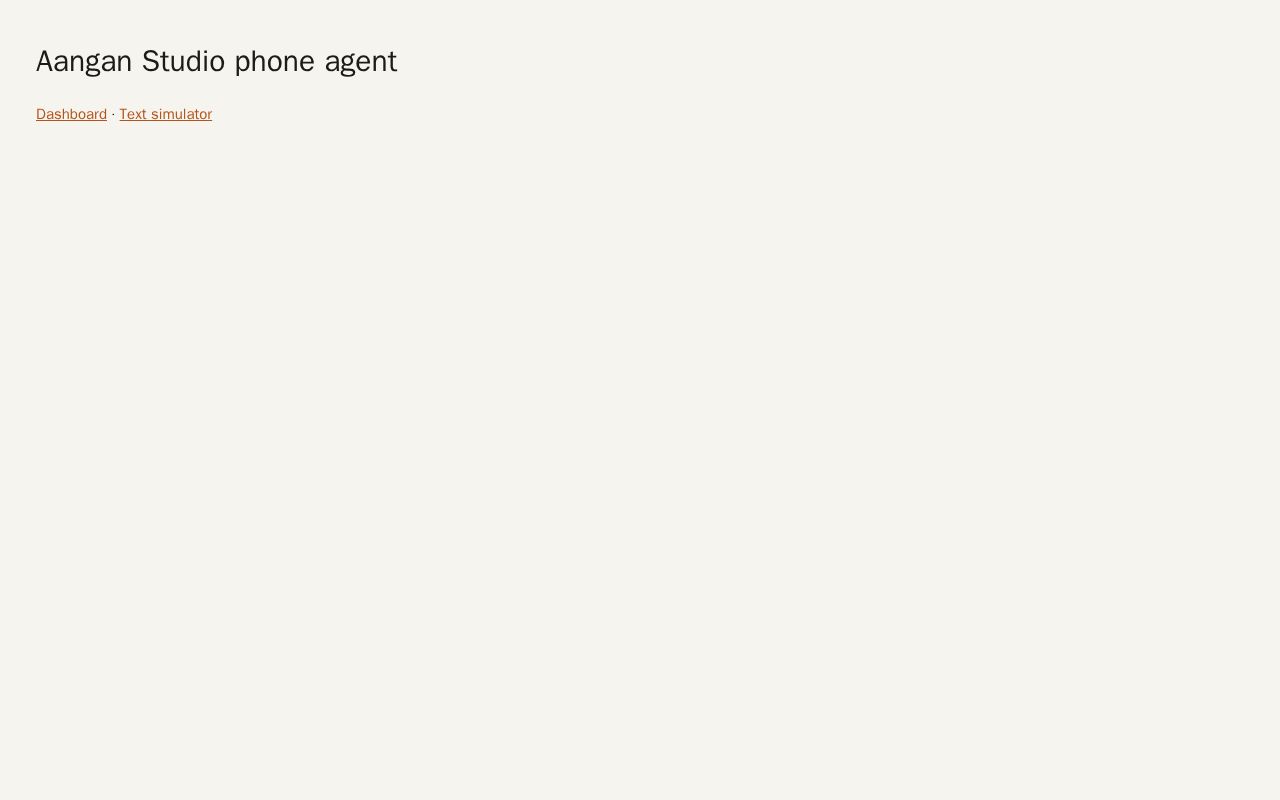 Preview of Aangan Phone Agent