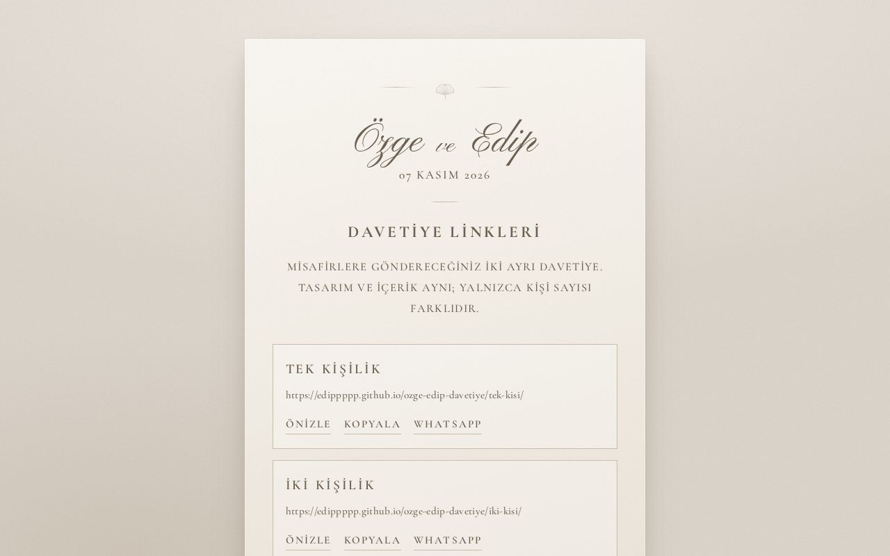 Preview of Ozge Edip Davetiye