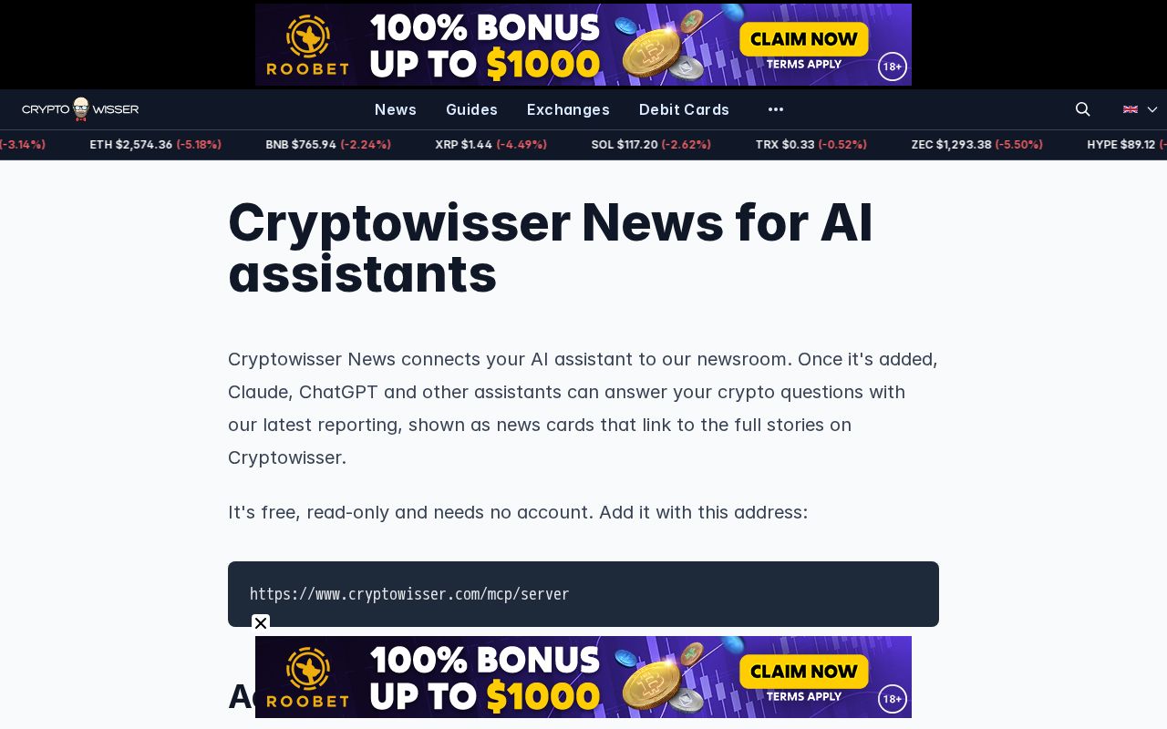 Preview of Cryptowisser News Plugin