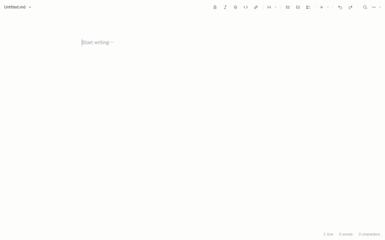 Preview of A simple text and markdown editor