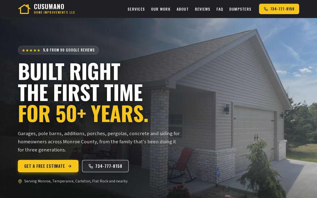Preview of Cusumano Websites