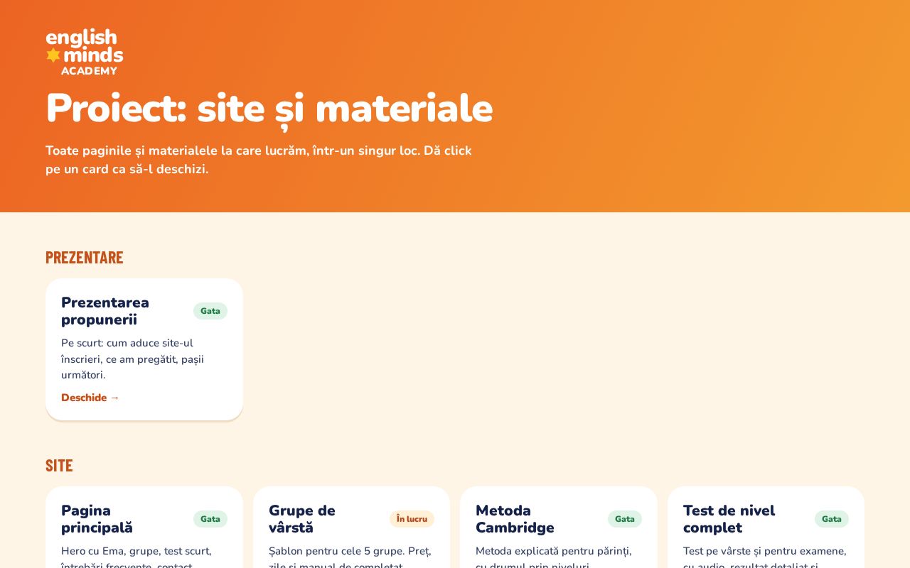 Preview of EnglishMinds Web