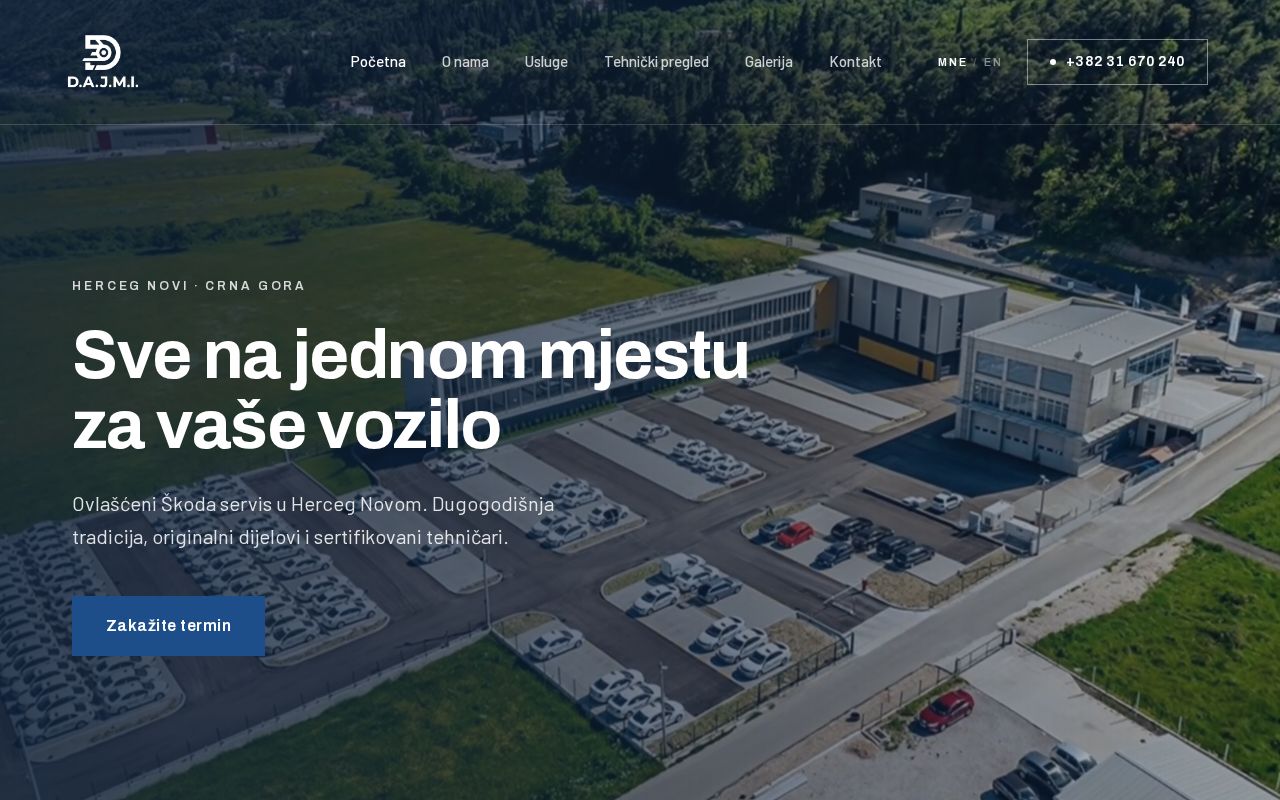 Preview of DAJMI — sajt za ovlašćeni Škoda servis u Herceg Novom (Next.js)