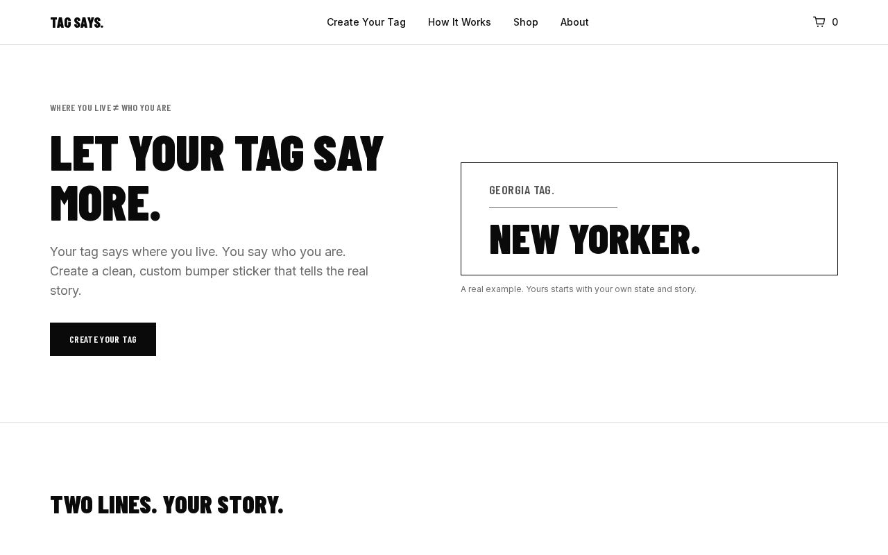 Preview of Tag Says
