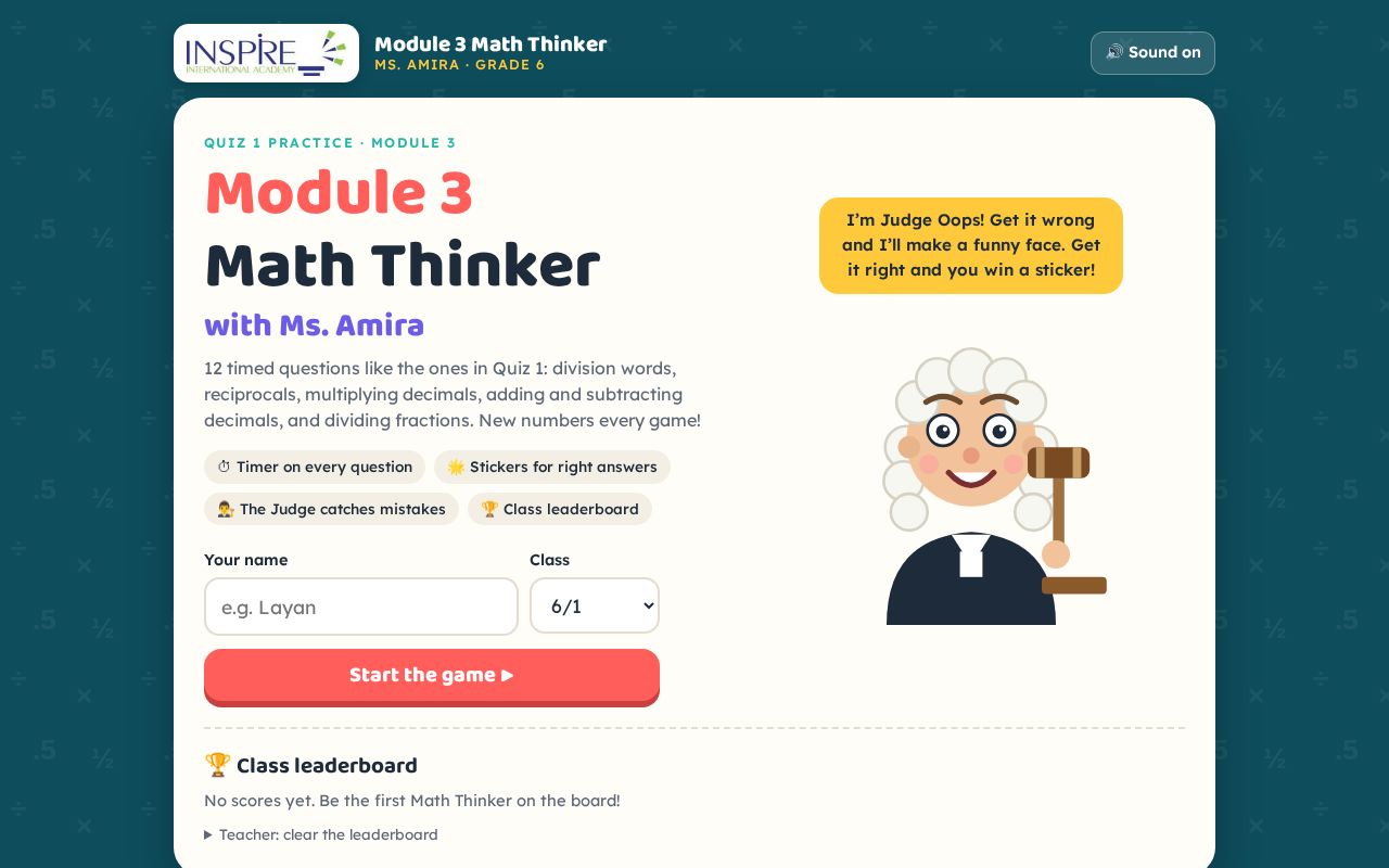 Preview of Module3 Math Thinker