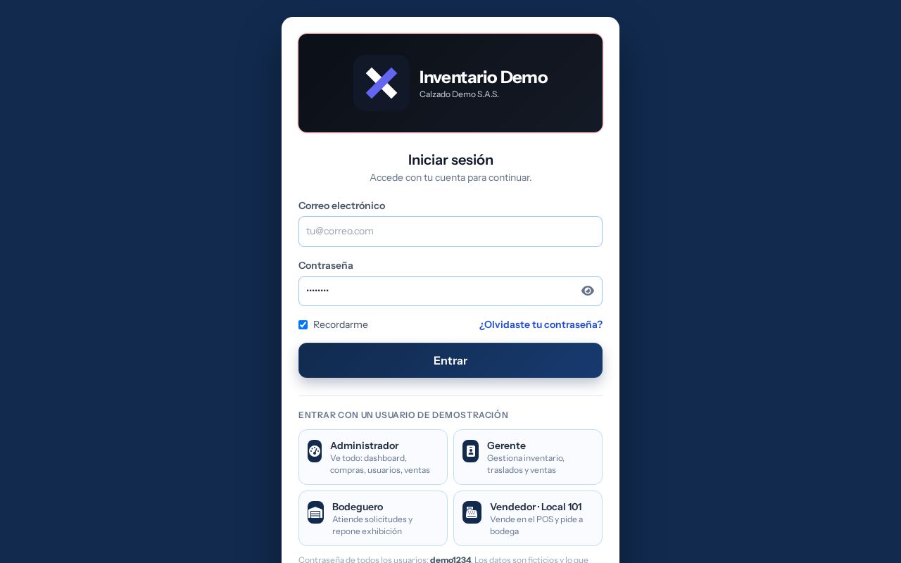 Preview of Inventario Demo