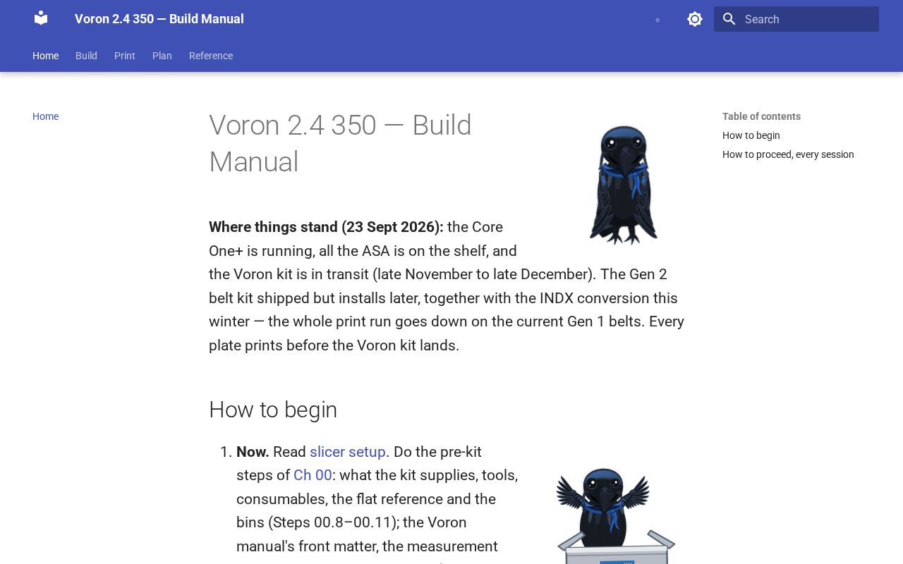 Preview of Voron 24 350 Build Manual