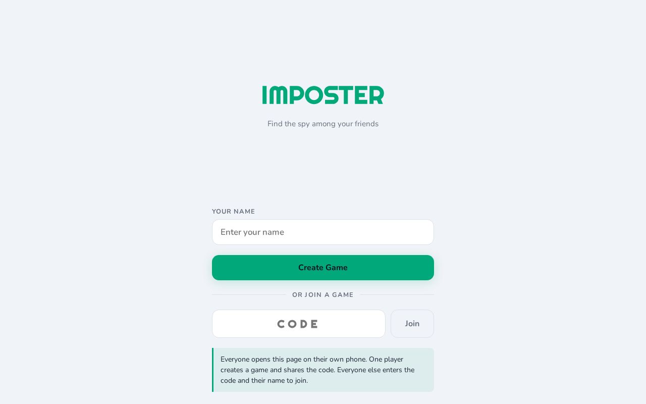 Preview of Imposter Game