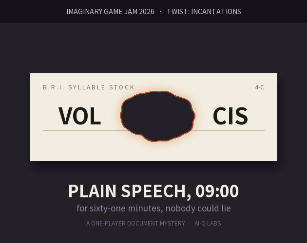 Preview of Plain Speech, 09:00