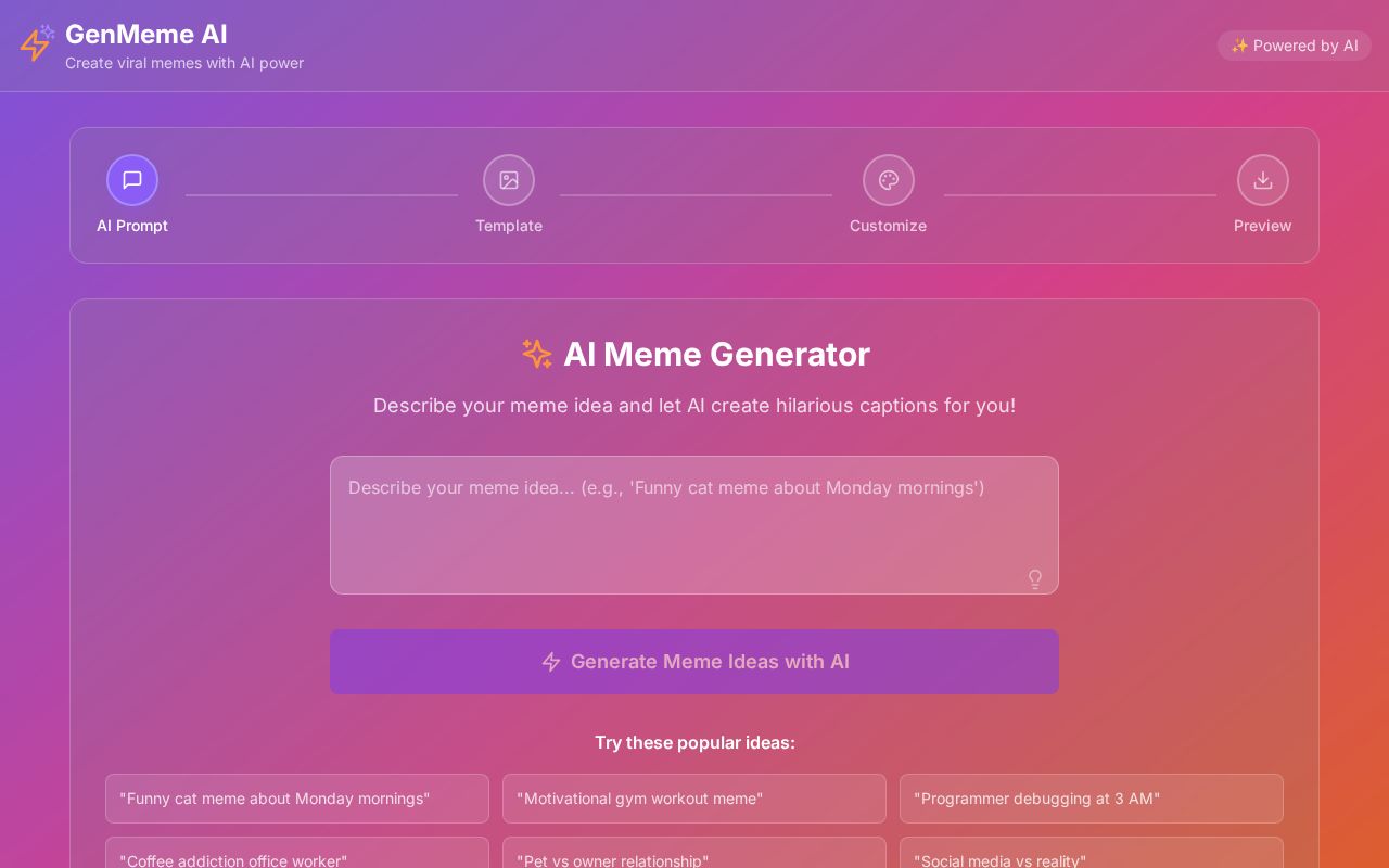 Preview of Ai meme generator