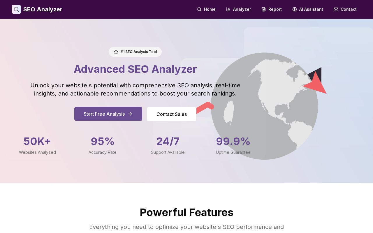 Preview of SEO Analyzer