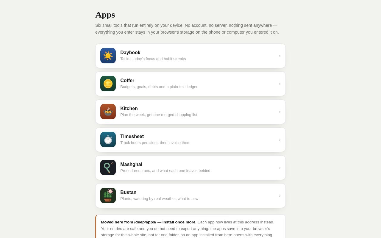 Preview of Apps