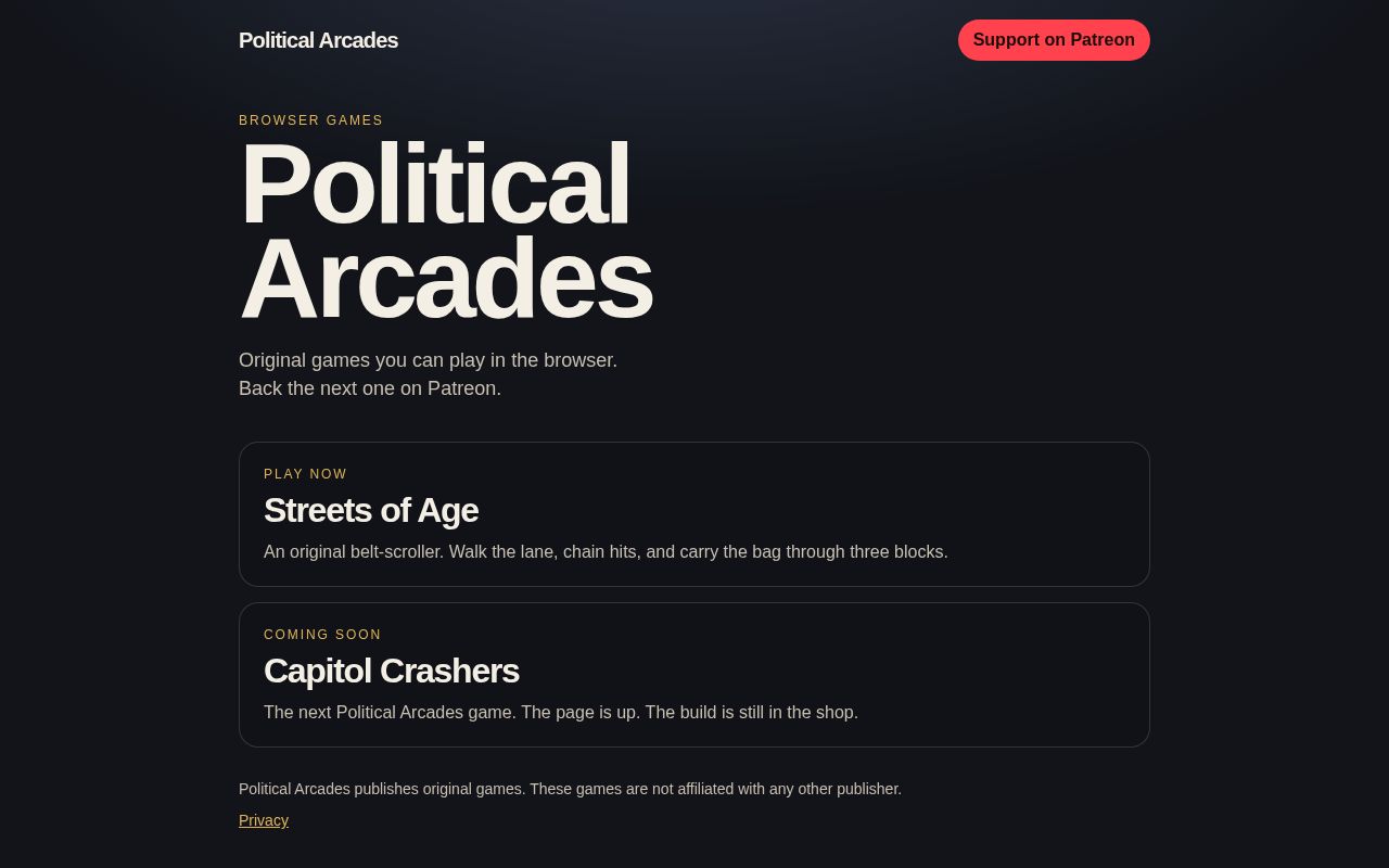 Preview of Political Arcades