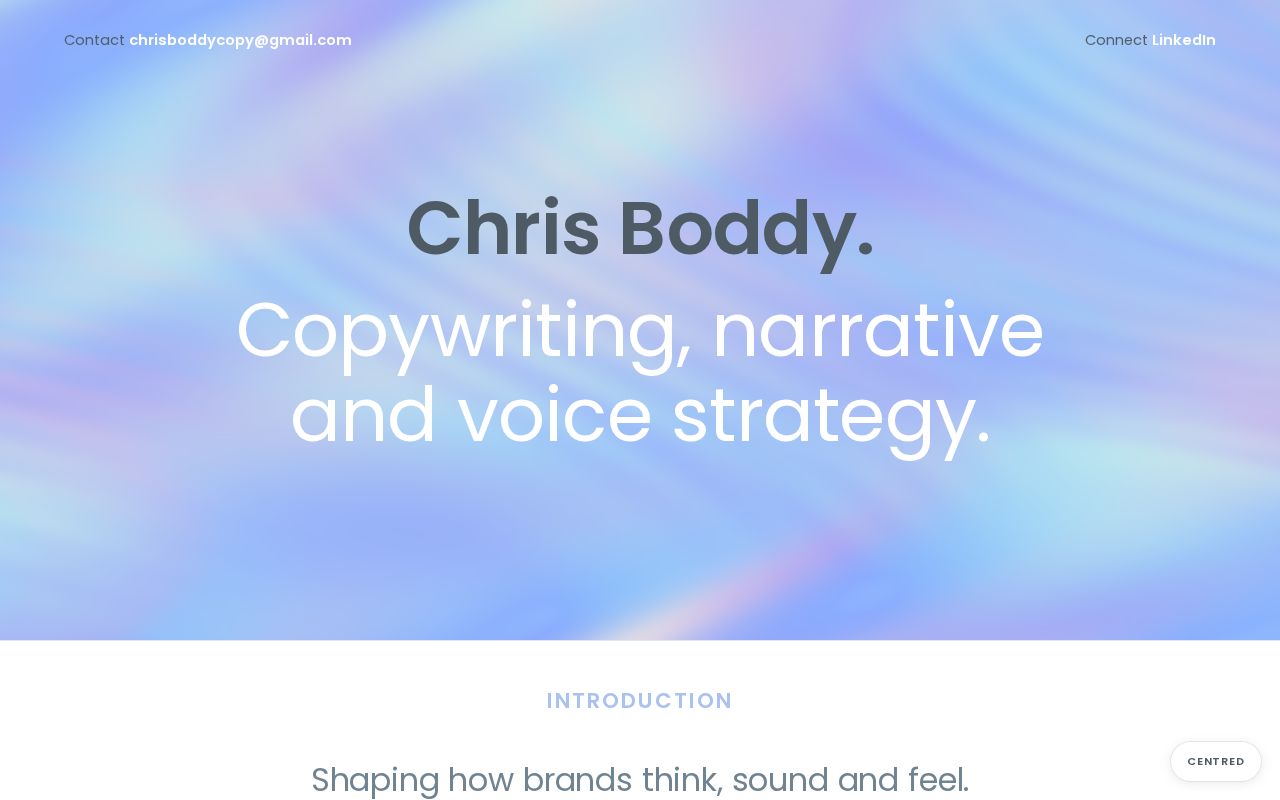 Preview of Chris Boddy Site