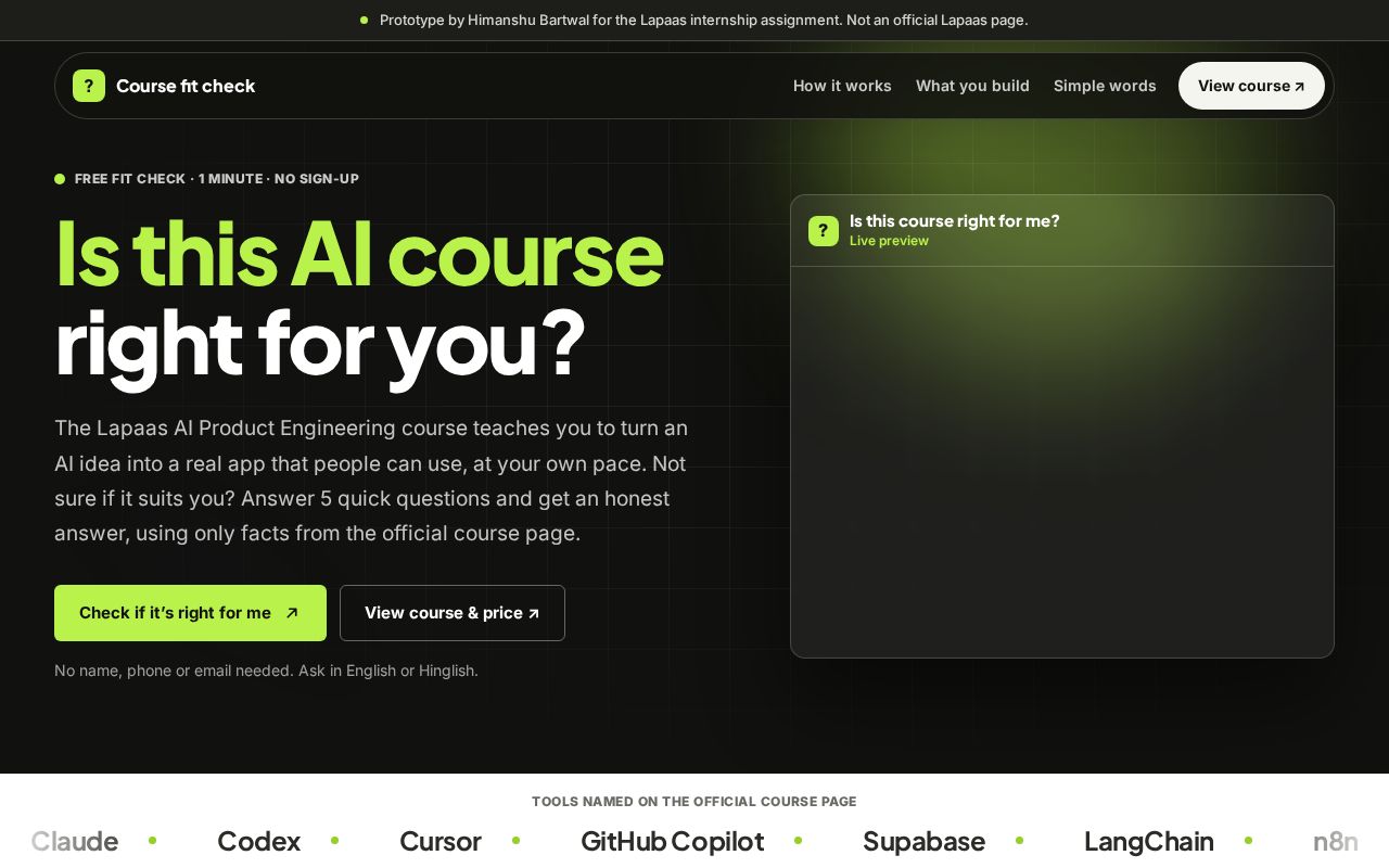 Preview of Lapaas Course Assistant