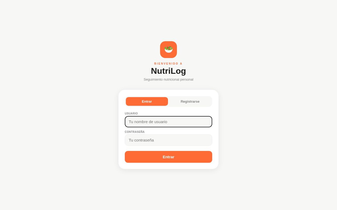 Preview of App de seguimiento calórico